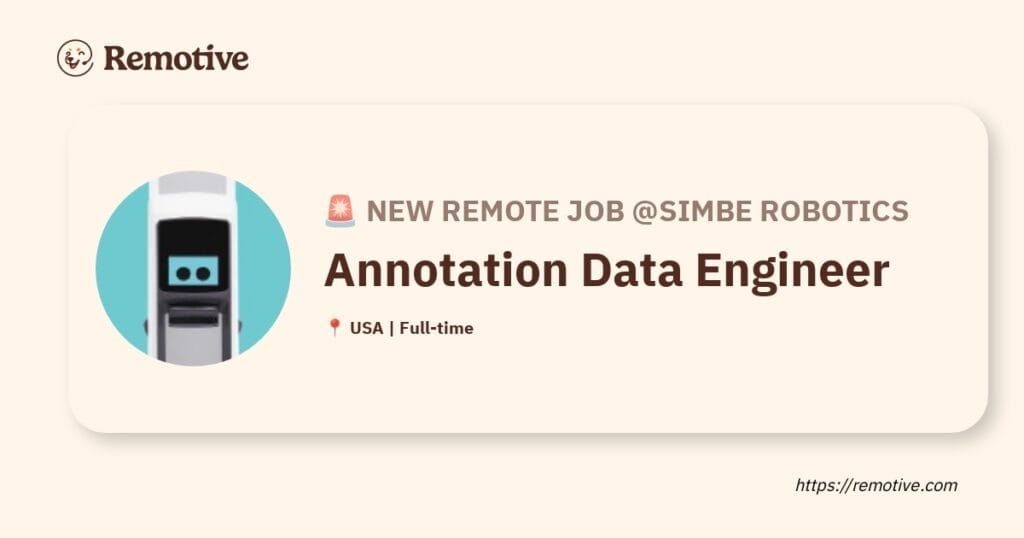 [Hiring] Annotation Data Engineer @Simbe Robotics