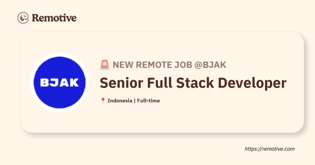 [Hiring] Senior Full Stack Developer @Bjak