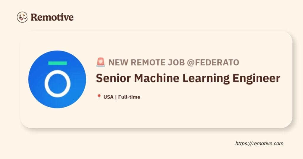 [Hiring] Senior Machine Learning Engineer @Federato