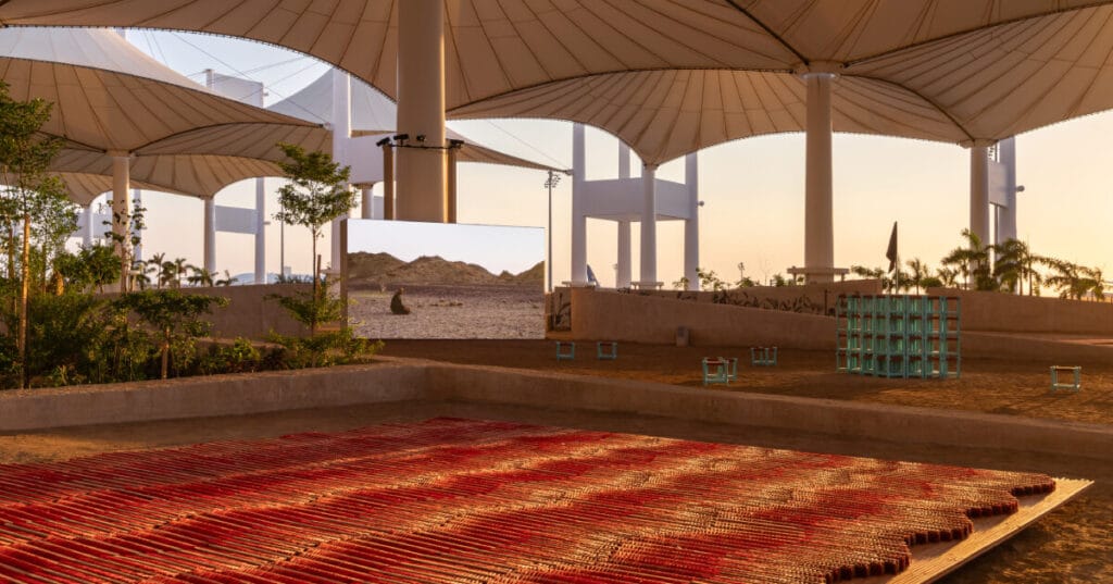 sensorial installations reimagine ‘garden of concepts’ at islamic arts biennial in jeddah