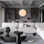 Monochromatic Apartment in Mumbai With Curvy Vaulted Ceilings