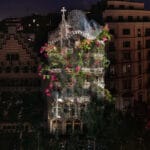 quayola reimagines gaudi’s casa batlló facade with swaying digital arboreal forms