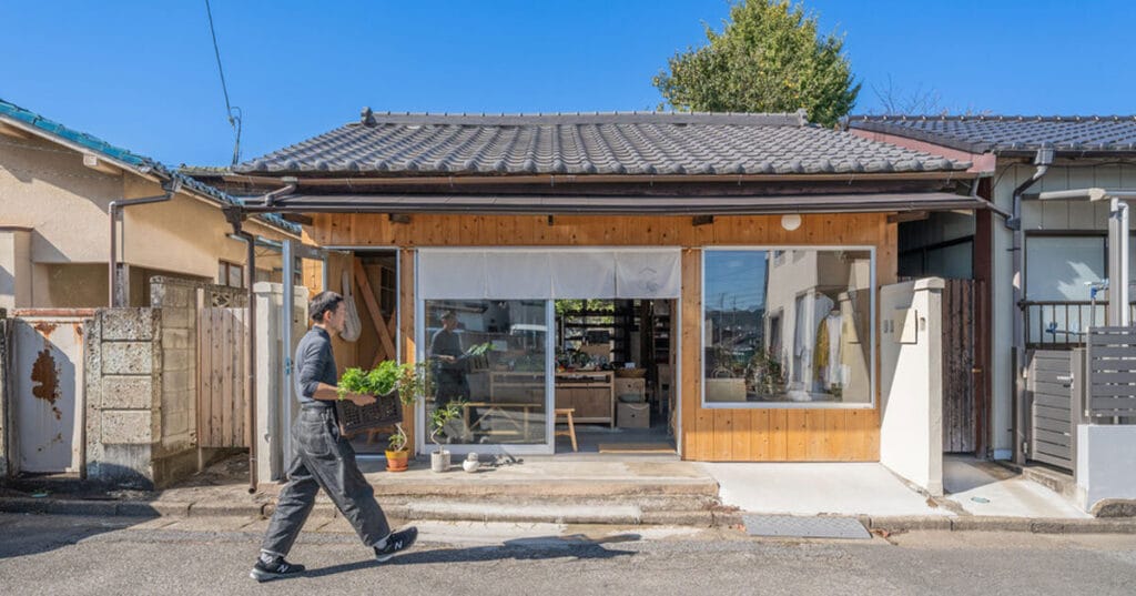 wooden japanese house turns into traditional greengrocer store in kiryu