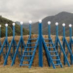 hay bale amphitheater by atelier VRAC emerges as temporary installation in romania