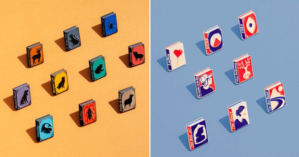 judy kaufmann’s pins let bibliophiles wear their favorite books