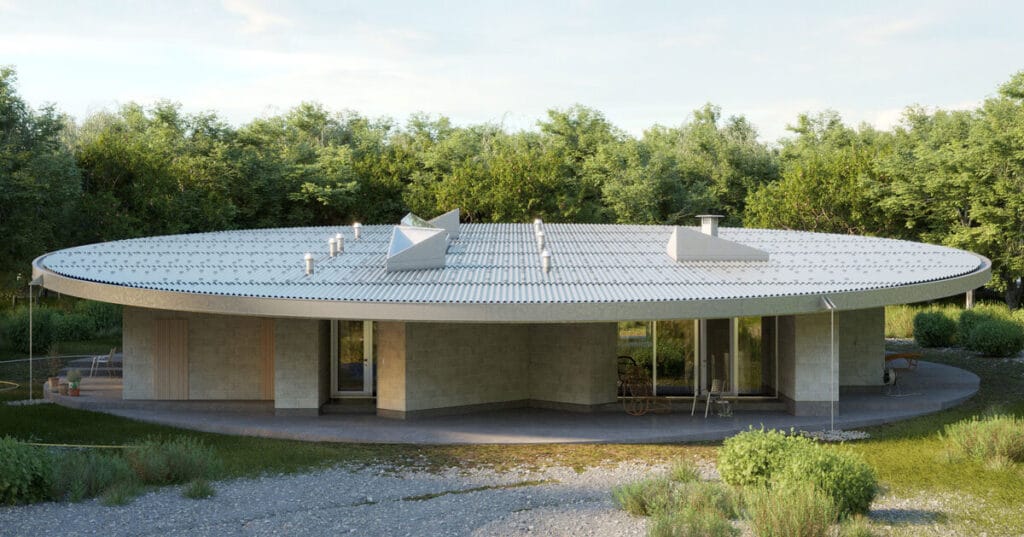 nine T-shaped volumes rotate within family residence by kwong von glinow