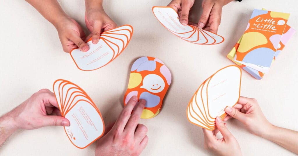 a trust-building conversational card game