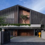 three stepped gable roofs top tebar layar house in malaysia by m j kanny