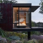 corten steel house by olson kundig overlooks blue ridge mountains