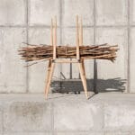 white oak angular chair by sukchulmok reinterprets korean jige carrying tool