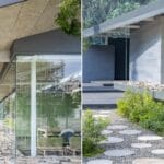 metal trusses & stones shape inorder studio’s showroom in taiwan