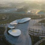 biomimetic canopies sculpt hibiscus for chengdu international horticultural expo