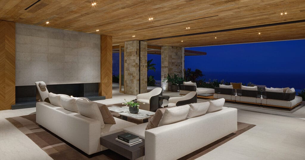 buzzi & buzzi enhances private villa in mexico with invisible lighting