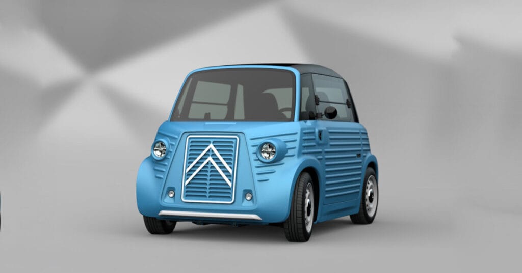 caselani’s neo-retro type-ami car draws design from citroën HY van