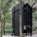 rain apparatus of aptdotapt’s wooden pavilion in china inverts eaves