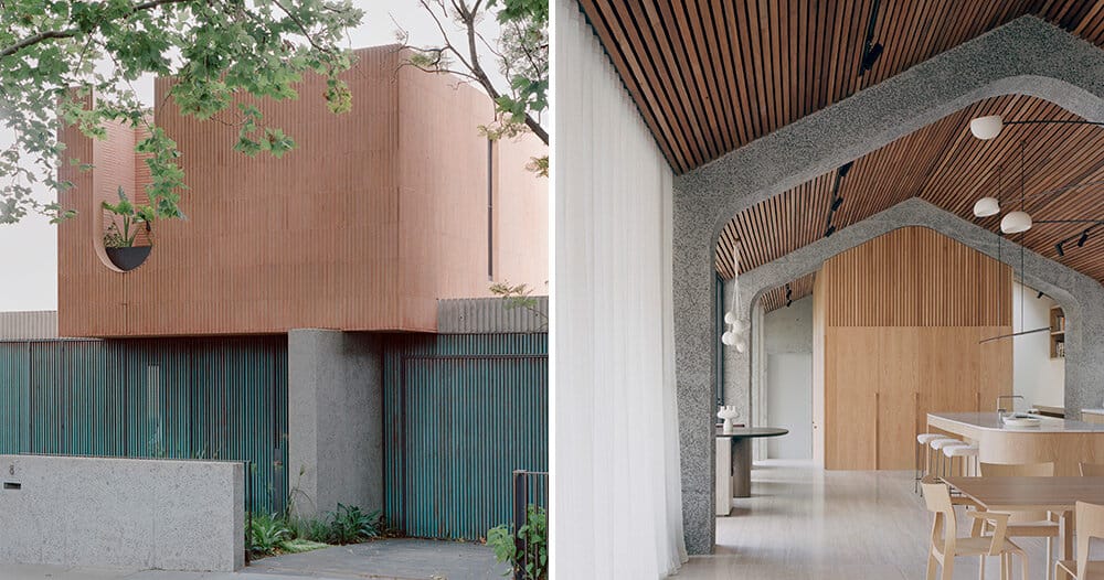 copper facade wraps pandolfini architects’ house in glen iris, australia
