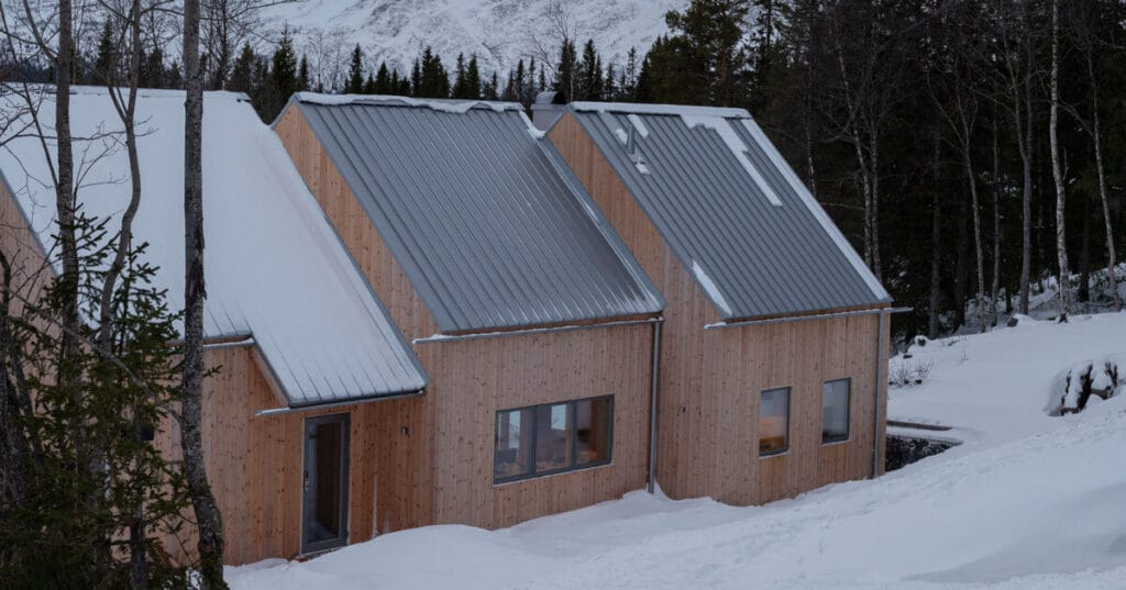 three pitched-roof forms top note studio’s villa in ottsjö
