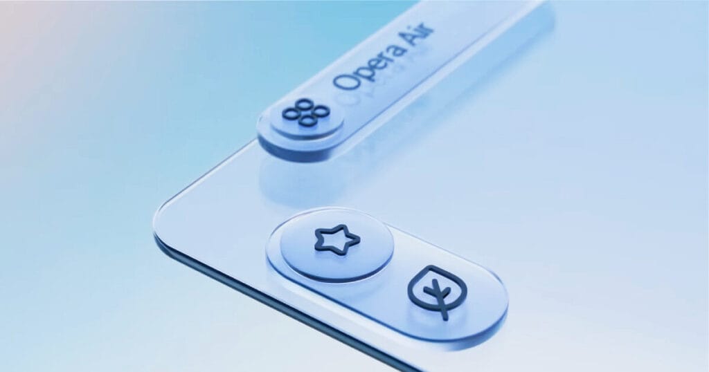 opera air browser has buttons for breathing exercises & meditation