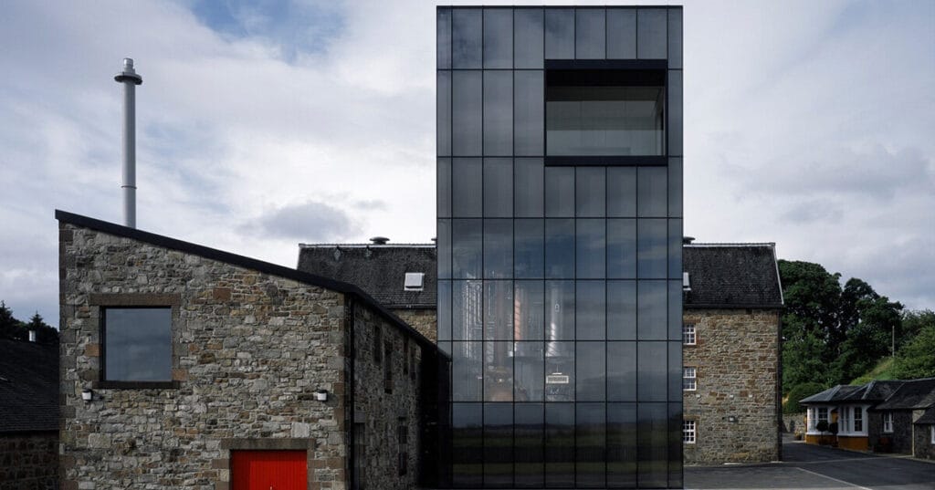 transparent lighthouse by barthélémy griño extends whisky distillery in scotland