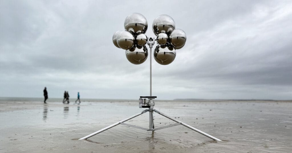 vincent leroy’s mirror cloud floats between earth & sky at normandy